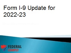 Form I-9 Update for 2022-23